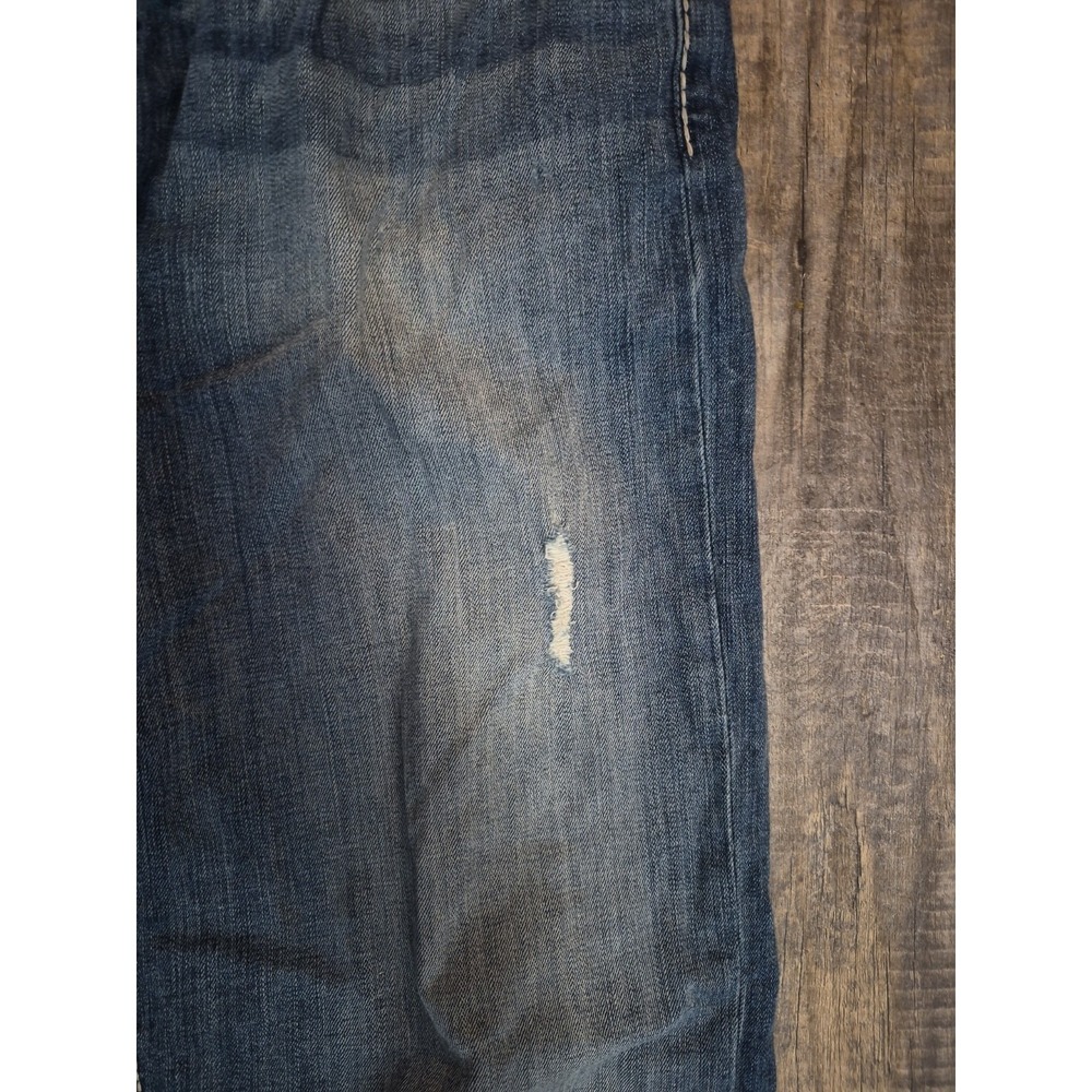 BKE Jake Straight Stretch Jeans Mens 34R (34x30) Medium Wash Light Distressed - Picture 3 of 11